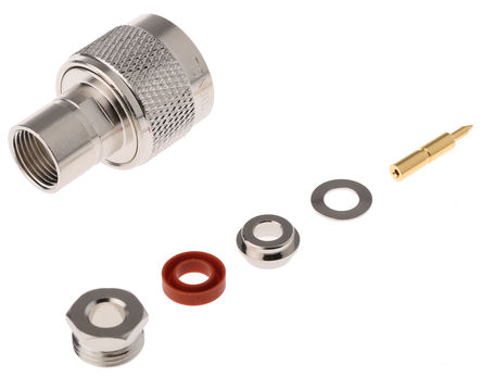 Amphenol - N1141A1-NT3G-1-50 - Amphenol N1141A1-NT3G-1-50 50 ֱ °װ N ͽͷ, ͷ, Ӷ˽, 0  6GHz, RG142 A/U, RG223/U, RG58 C/U, RG58/U		