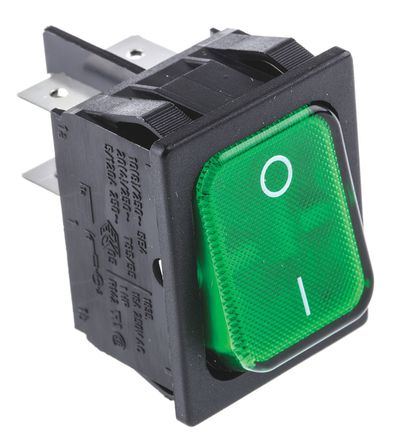 Marquardt - 1835.3118 - Marquardt 1835.3118 DPST ɫ  ̰忪,  - , 20 A @ 250 V 		