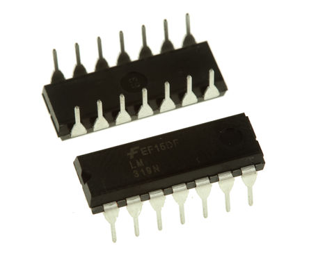 Fairchild Semiconductor - LM319N - Fairchild Semiconductor LM319N 2ͨ Ƚ, ·缫, 80ns, 5 V, 14 PDIPװ		