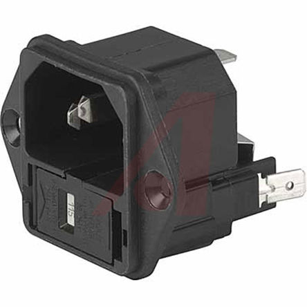 Schurter - 4301.0501 - Schurter ݶװ C14 ͷ IEC  4301.0501, ۶ߴ5 x 20mm, Ӷ˽, 10A, 250 V 		