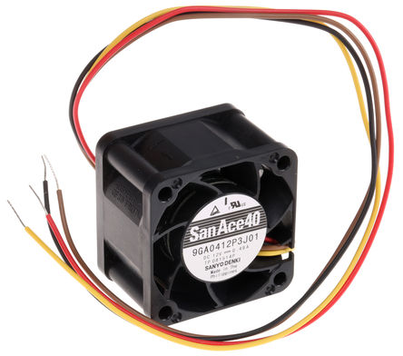 Sanyo Denki - 9GA0412P3J01 - Sanyo Denki GA ϵ 5.88W 12 V ֱ  9GA0412P3J01, 33m3/h, 18000rpm, 40 x 40 x 28mm		