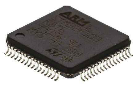 STMicroelectronics - STM32F103R8T6 - STMicroelectronics STM32F ϵ 32 bit ARM Cortex M3 MCU STM32F103R8T6, 72MHz, 64 kB ROM , 20 kB RAM, 1xUSB, LQFP-64		