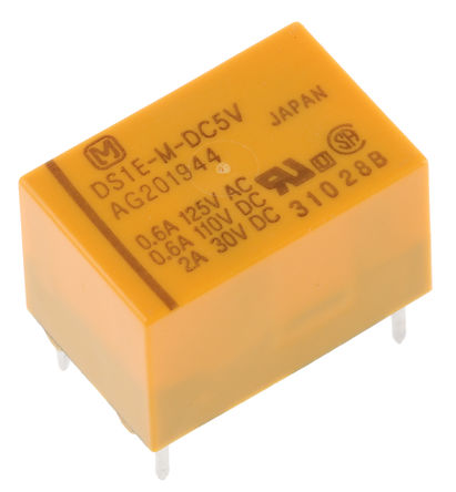 Panasonic - DS1EM5J - Panasonic DS1E-M-5V ˫ PCB װ Ǳ̵, 3 A, 5V dc		