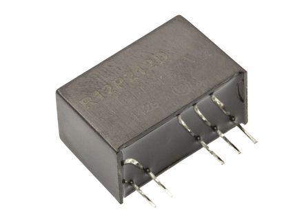 Recom - R12P212D - Recom 2W ʽֱ-ֱת R12P212D, 10.8  13.2 V ֱ, 12V dc, 85mA, 2.6kV acѹ, SIPװ		