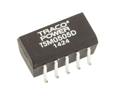 TRACOPOWER - TSM 0505D - TRACOPOWER TSM ϵ 1W ʽֱ-ֱת TSM 0505D, 4.5  5.5 V ֱ, 5V dc, 100mA, 1kV dcѹ, 75%Ч, SOIC 18װ		