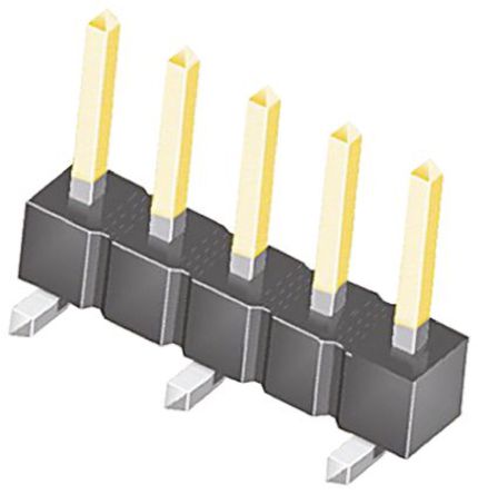 Samtec - TSM-105-02-L-SV - Samtec TSM ϵ 5· 2.54mmھ (1) ֱ Ź TSM-105-02-L-SV, Ӷ˽, 7A, 氲װ		