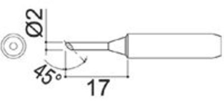 Hakko - 900M-T-2C - Hakko 900M ϵ, 2 mm 45 Բ ͷ, ʹHakko 701Hakko 702BHakko 928 ̨		