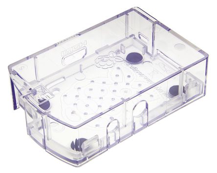 RS Pro - ASM1900004_01 - RS Pro ͸ ABS Raspberry Pi A/Raspberry Pi B  RpiCaseB-CLR, 100 x 64 x 30mm		