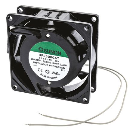 Sunon - 2082HBL.GN - Sunon SF ϵ 13.5W 220  240 V   2082HBL.GN, 31m3/h, 2900rpm, 80 x 80 x 25mm		