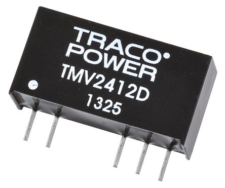 TRACOPOWER - TMV 2412D - TRACOPOWER TMV ϵ 1W ʽֱ-ֱת TMV 2412D, 21.6  26.4 V ֱ, 12V dc, 40mA, 3kV dcѹ, 79%Ч, SIP 7װ		