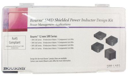 Bourns - SRR-LAB3 - Bourns 96件 电感器套件 SRR-LAB3, 套件包含轴向引线电感器、片式磁珠、片式磁珠阵列、片式电感器、功率电感器、径向带线电感器		