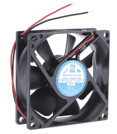 RS Pro - OD8025-12MB - RS Pro OD8025 ϵ 1.45W 12 V ֱ  OD8025-12MB, 56.07m3/h, 2800rpm, 80 x 80 x 25mm		