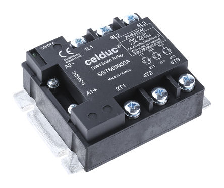 Celduc - SGT669350A - Celduc 40 A ̰װ ̵̬ SGT669350A, ˫ɿع迪Ԫ, 㽻л, 520 V Чֵ		