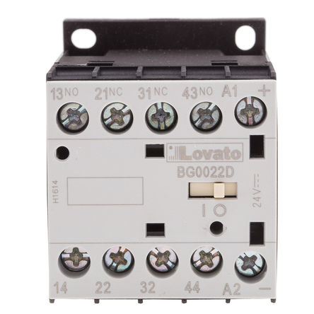 Lovato - 11BG0022D024 - Lovato BG ϵ Ӵ 11BG0022D024, 2 /2 մ, 10 A, 24 V ֱȦ		