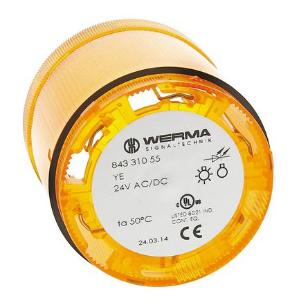 Werma - 84331055 - Werma KombiSIGN 70 843 ϵ ɫ LED  źŵ 84331055, 70mm ֱ, 24 V ֱ		