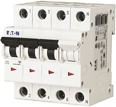 Eaton - FAZ6-C20/3N - Eaton xEffect FAZ6 ϵ 3 + N 20 A MCB ΢Ͷ· FAZ6-C20/3N, 6 kA Ͽ, C բ		