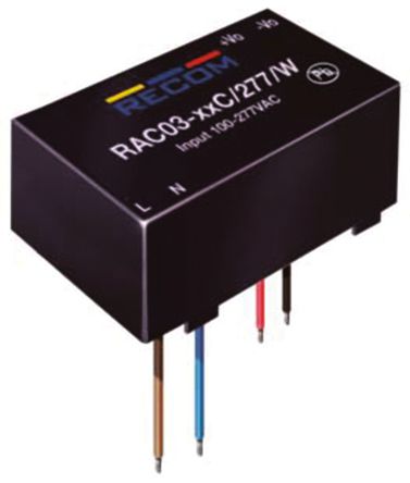 Recom - RAC03-05SC/277/W - Recom 3W  ǶʽģʽԴSMPS RAC03-05SC/277/W		