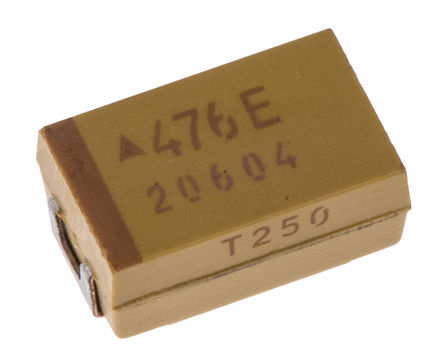 AVX - TPSD476K025R0250 - AVX TPS ϵ 47F 10% SMD  TPSD476K025R0250, 25 V ֱ, 7343-31 װ, 250m ESR, +125C		