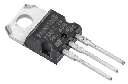 STMicroelectronics - STP40NF10 - STMicroelectronics STripFET ϵ Si N MOSFET STP40NF10, 50 A, Vds=100 V, 3 TO-220װ		