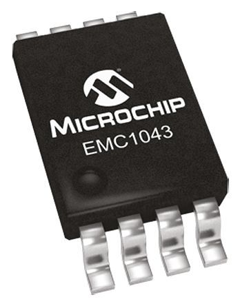 Microchip - EMC1043-2-ACZL-TR - Microchip EMC1043-2-ACZL-TR 11 λ ¶ȴ, 5Cȷ, SMBusӿ, 3  3.6 VԴ, -40  +125 C¶, 8 MSOPװ		