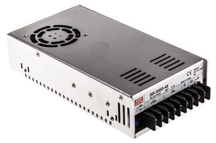 RS Pro - SD-350D-48 - RS Pro 350W ʽֱ-ֱת SD-350D-48, 72  144 V ֱ, 48V dc, 7.3A, 1.5kV acѹ, 89%Ч		