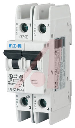 Eaton - FAZ-C25/2-NA - Eaton xEffect FAZ ϵ 2 25 A MCB ΢Ͷ· FAZ-C25/2-NA, 10 kA Ͽ, C բ		
