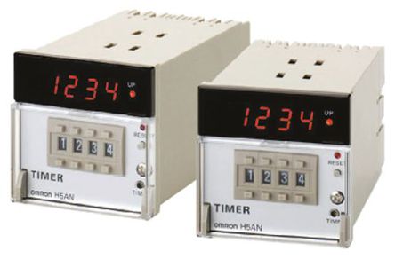 Omron - H5AN-4DM AC100-240 - Omron H5AN ϵ ๦ ʱ̵ H5AN-4DM AC100-240, 0.01 s  9999 h, 1, SPDT, 100  240 V 		