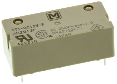 Panasonic - ST112F - Panasonic ST112F ˫ PCB װ Ǳ̵, 8 A, 12V dc		