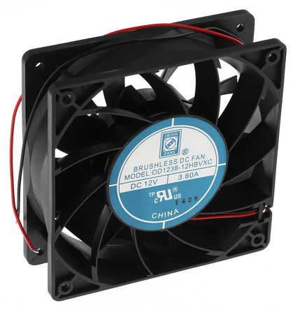 RS Pro - OD1238-12HB-VXC - RS Pro OD1238 ϵ 43.2W 12 V ֱ  OD1238-12HB-VXC, 384.2m3/h, 5000rpm, 120 x 120 x 38mm		