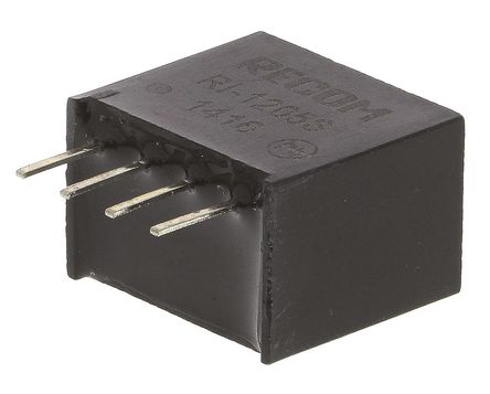 Recom - RI-1205S - Recom RI ϵ 2W ʽֱ-ֱת RI-1205S, 10.8  13.2 V ֱ, 5V dc, 400mA, 1kVѹ, 83%Ч, SIPװ		