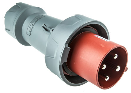 Mennekes - 3308 - Mennekes PowerTOP ϵ ɫ 3P+E ҵԴ °װ ͷ 3308RS, 63A, 400 V, IP67		