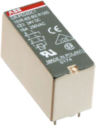 ABB - 1SVR405651R3000 - ABB 1SVR405651R3000 ˫ PCBӡˢ·壩װ ӿڼ̵ģ, 16A, 132V ac		