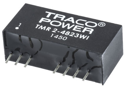 TRACOPOWER - TMR 2-4823WI - TRACOPOWER TMR 2WI ϵ 2W ʽֱ-ֱת TMR 2-4823WI, 18  75 V ֱ, 15V dc, 65mA, 1.5kV dcѹ, SIPװ		