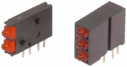 Dialight - 571-0133-100F - Dialight 571-0133-100F ɫ ֱ LED ָʾ, 38 , 2 LED, 2.1 V, ͨװװ		
