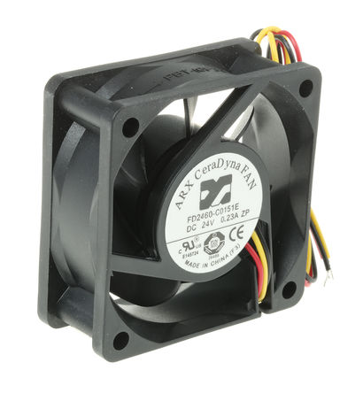 ARX - FD2460-C0151E2AL - ARX CeraDyna ϵ 4.32W 24 V ֱ  FD2460-C0151E2AL, 33.35m3/h, 4500rpm, 60 x 60 x 25.4mm		