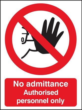 Signs & Labels - ML01549S - Signs & Labels ML01549S ɫ/ɫ/ɫ Ӣ ϩ ֹǩ ““ No Access/Entryֹ/뾳, 300 x 400mm		