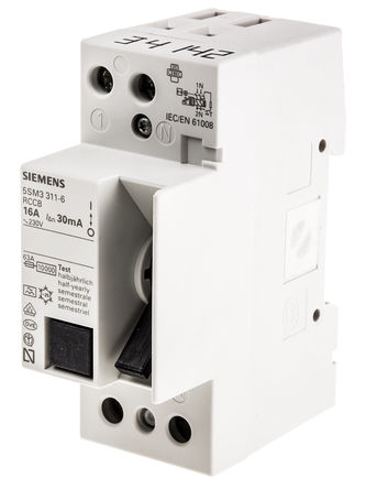 Siemens - 5SM33116 - Siemens 5SM3 ϵ 1+N A ʣ· 5SM33116, 16A, 30mAբ		