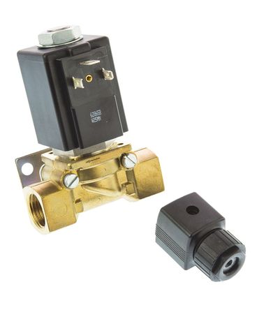 Burkert - 076551 - Burkert 0255 ϵ 12 bar 2˿ ͭ ŷ 076551, 1/2in˿, NCԤ跧λ, 230 V Դ		