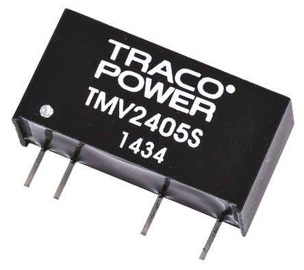 TRACOPOWER - TMV 2405S - TRACOPOWER TMV ϵ 1W ʽֱ-ֱת TMV 2405S, 21.6  26.4 V ֱ, 5V dc, 200mA, 3kV dcѹ, 71%Ч, SIP 7װ		