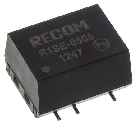Recom - R1SE-0505 - Recom R1SE ϵ 1W ʽֱ-ֱת R1SE-0505, 4.5  5.5 V ֱ, 5V dc, 200mA, 1kV dcѹ, 75%Ч, SMDװ		
