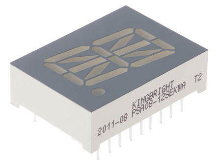 Kingbright - PSA08-12SEKWA - Kingbright 1ַ 16  ɫ LED  PSA08-12SEKWA, 100 mcd, 20.3mmַ, ͨװװ		