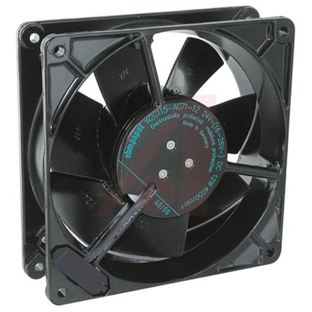 ebm-papst - W2G115-AG71-12 - ebm-papst W2G115 ϵ 12W 24 V ֱ  W2G115-AG71-12, 4050rpm, 127 x 127 x 38mm		