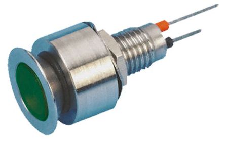 Marl - 520-324-21 - Marl 520-324-21 7 mm Ƕʽ ɫ LED ָʾ, ŽӶ, 6.1mmװ׳ߴ, 12 V ֱ		