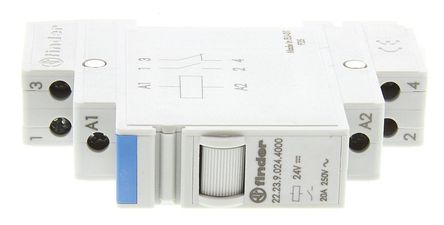 Finder - 22.23.9.024.4000 - Finder 22.23.9.024.4000 ˫ DIN Rail Ǳ̵, 20 A, 24V dc		