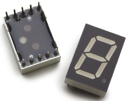 Broadcom - HDSP-C5A1 - Broadcom 1ַ 7  ɫ LED  HDSP-C5A1, 16 mcd, ҲС, 13.1mmַ, ͨװװ		