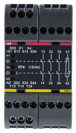 ABB - 2TLA010026R0400 - ABB RT6 ϵ ˫ͨ ȫ̵ 2TLA010026R0400, 115 V Դ, 4 ȫ		