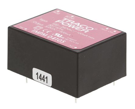 TRACOPOWER - TMPM 04105 - TRACOPOWER 4W  ǶʽģʽԴ SMPS TMPM 04105, 120  370 V dc, 85  264 V ac, 5V dc, 800mA, 72%Ч		