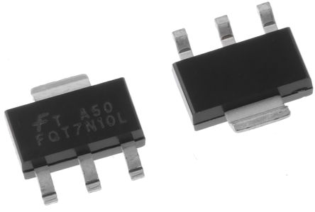 Fairchild Semiconductor - FQT7N10LTF - Fairchild Semiconductor QFET ϵ Si N MOSFET FQT7N10LTF, 1.7 A, Vds=100 V, 3+Ƭ SOT-223װ		