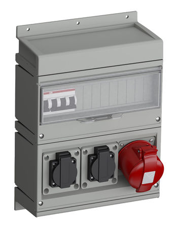 ABB - MP32 Grey BS - ABB Kombi ϵ ɫ 1x3P+N+E, 2x1P+E RCD 尲װ  2CMA101652R1000, 13 A, 32 A, 230  400 V, IP44, ෴		