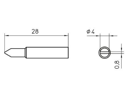 Weller - T0054485399 - Weller XNT ϵ XNT D, 4 mm ֱ ͷ, ʹWXP65 & WP65 		